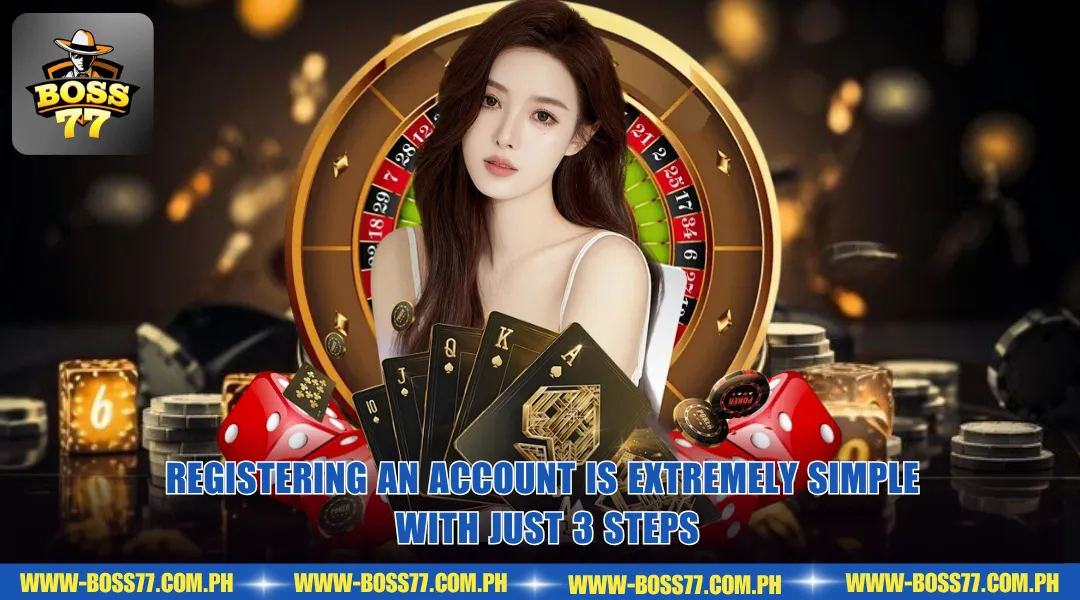 Registering an account is extremely simple with just 3 steps